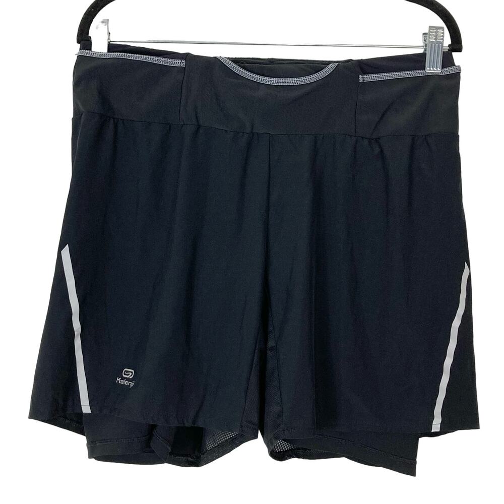 NWOT KALENJI Shorts Men~S W30”Decathlon Black Zip-Pocket Logo Bike Running Sport